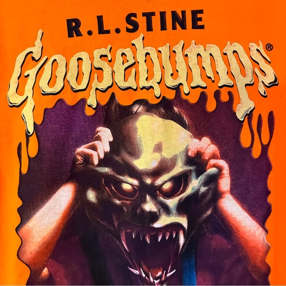 Authentic, Licensed R.L. Stein Goosebumps “if looks could kill…” Men’s T-Shirt - Picture 3 of 4